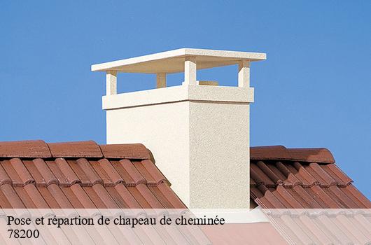 Pose et répartion de chapeau de cheminée  78200